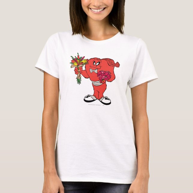 T-shirt Gossamer com rosas (Frente)