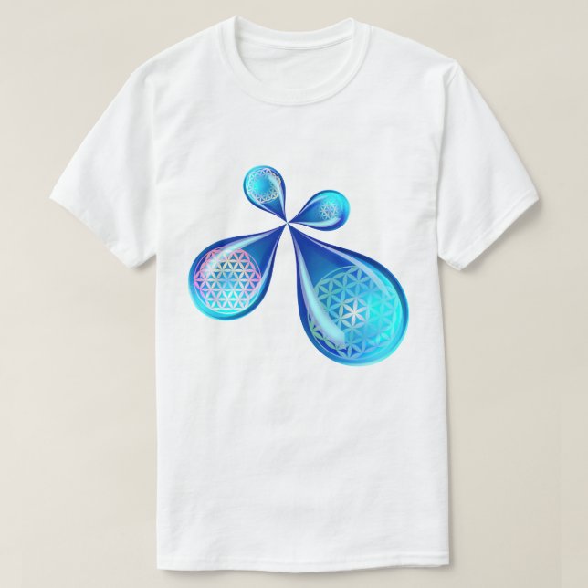 T-shirt Gotas da flor (Frente do Design)