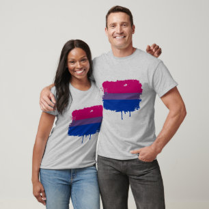 T-SHIRT GOTEJAMENTO BISSEXUAL DA BANDEIRA