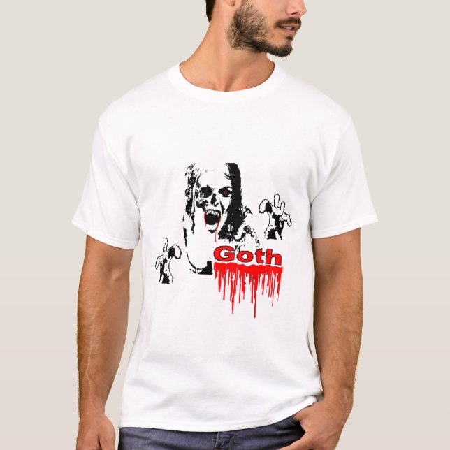 T-shirt gótico do vampiro (Frente)
