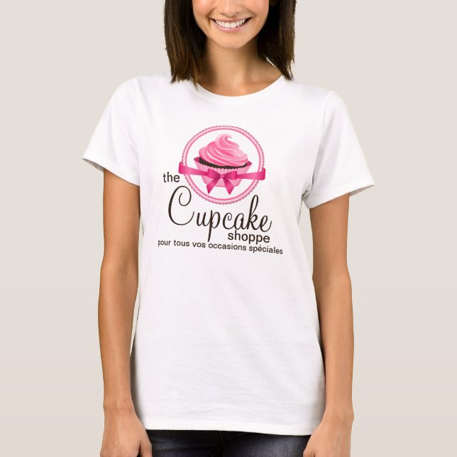 T-shirt Gourmet Cupcake Bakery Custom (Frente)
