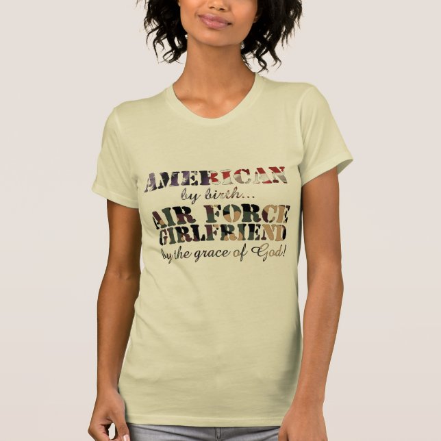 T-shirt Graça de deus do namorada da força aérea (Frente)