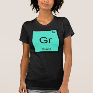 T-shirt Gracie Nome Elemento Químico Tabela Periódica