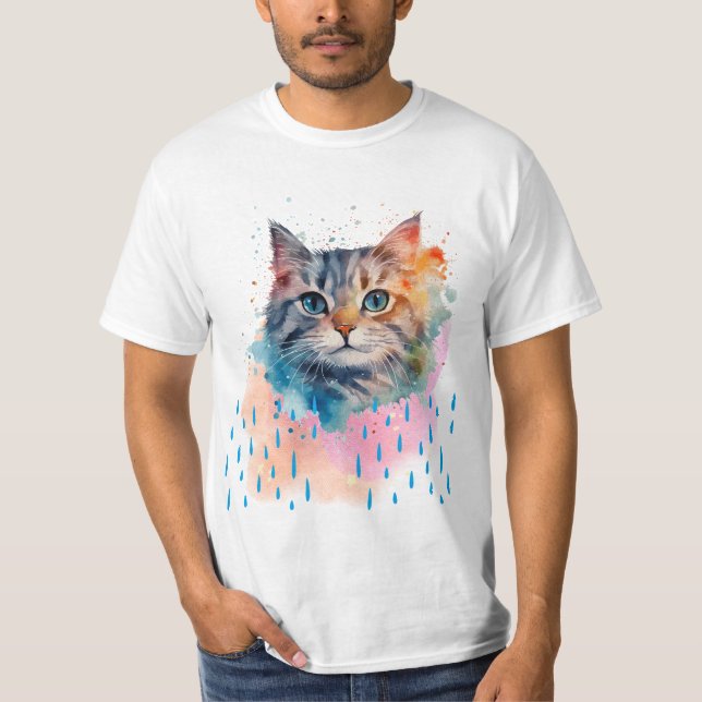 t-shirt gráfica de gato (Frente)