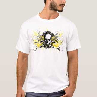 T-shirt Gráfico 1850 pintado estrelas do crânio do Sigma