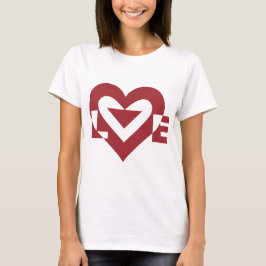 T-shirt Gráfico de Amor Legal, Burgundy
