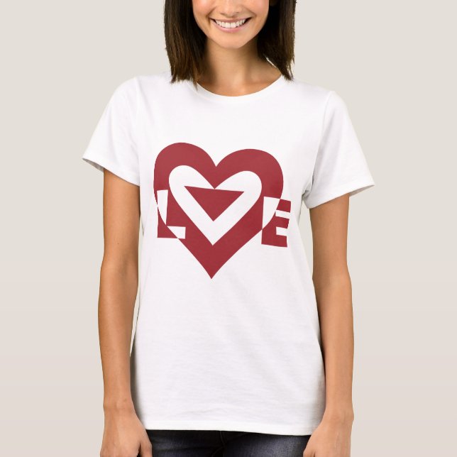 T-shirt Gráfico de Amor Legal, Burgundy (Frente)