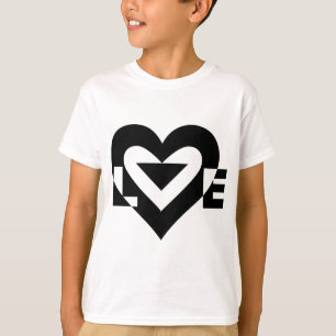 T-shirt Gráfico de Amor legal, Preto