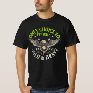 T-Shirt Gráfico de Aves de Cama Alta e Brava