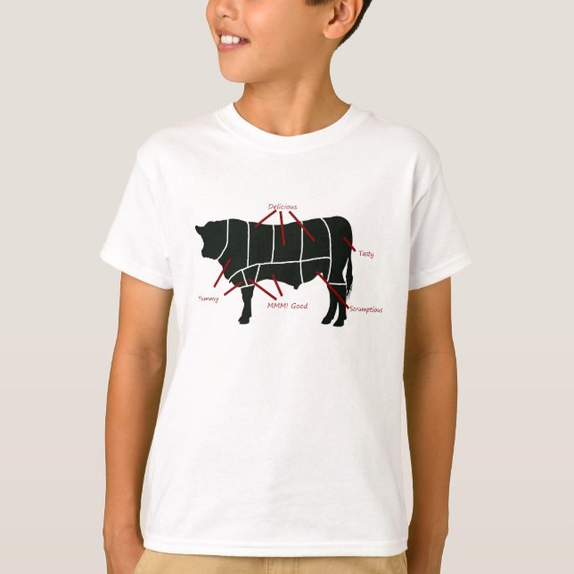 T-shirt Gráfico de Caçadores de Carne - Bovino Iummy Delic (Frente)