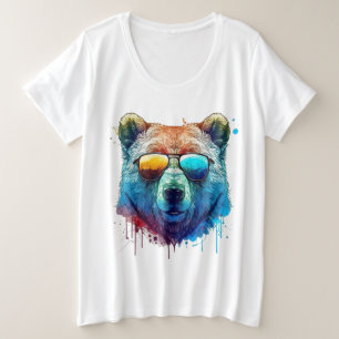 T-Shirt Gráfico De Formas De Urso legal