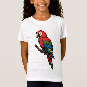 T-Shirt Gráfico de Pássaros Coloridos