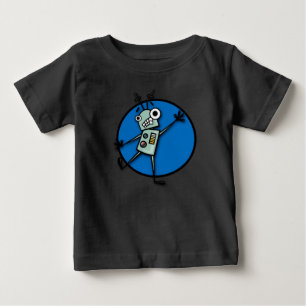 T-SHIRT GRÁFICO DE TODLER DE ROBÔ DE CARTOON FUNNY