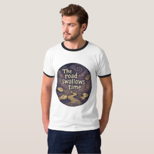 T-Shirt Gráfico De Vórtex De Tempo Surreal