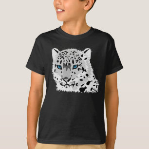 T-shirt Gráfico do leopardo de neve