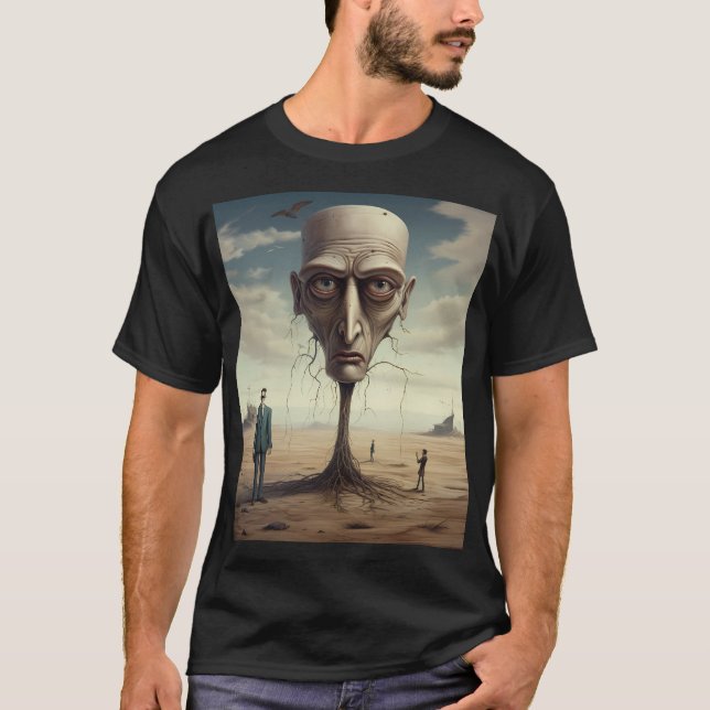 T-Shirt Gráfico do Sonho do Deserto Surreal (Frente)