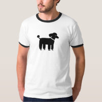 Gráfico legal preto do cão do design | da caniche