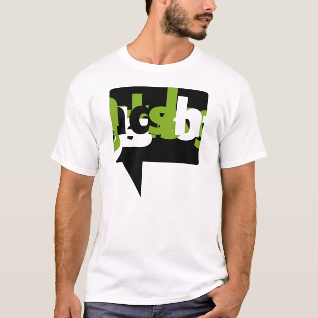 T-shirt gráfico - verde visual da voz (Frente)