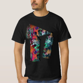 T-shirt Grafite Muro e Pintor de Pulverização
