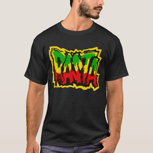 T-shirt Grafites da reggae de Rasta (Frente)