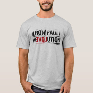 T-shirt Grafites do estêncil da revolução de Ron Paul