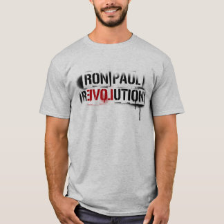 T-shirt Grafites do estêncil da revolução de Ron Paul