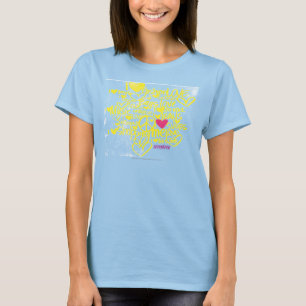 T-shirt Grafites Magenta-Amarelos