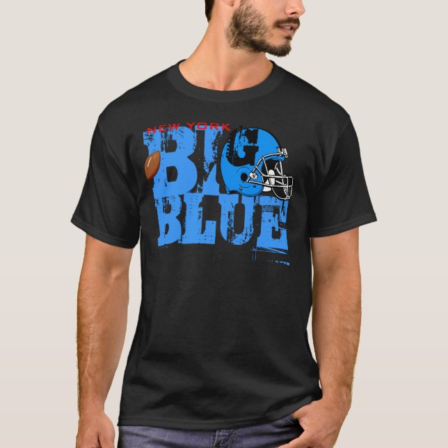 T-shirt grande 2 do futebol do capacete azul de (Frente)