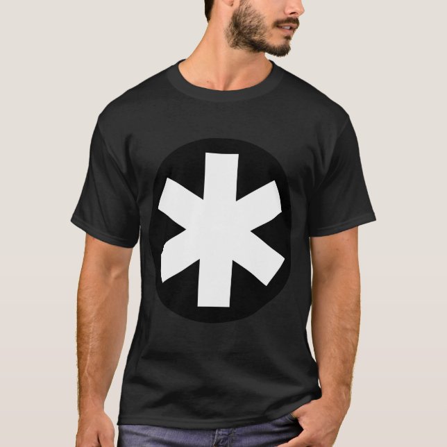 T-shirt Grande Asterisco - Preto e Branco (Frente)
