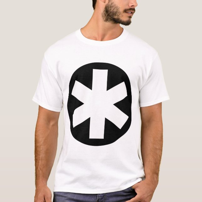 T-shirt Grande Asterisco - Preto e Branco (Frente)