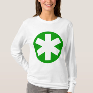 T-shirt Grande Asterisco - Verde e Branco