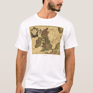 T-shirt Grande BritainPanoramic MapGreat Grâ Bretanha