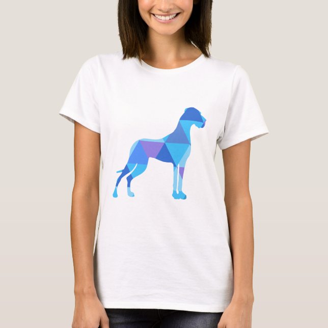 T-shirt Grande Danois Azul Triangulus (Frente)