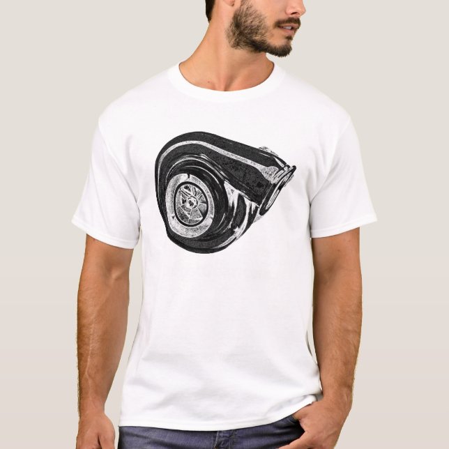 T-shirt grande de Turbo por BoostGear.com (Frente)