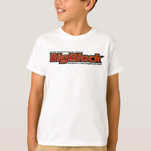 T-shirt grande do bloco, tamanhos dos miúdos