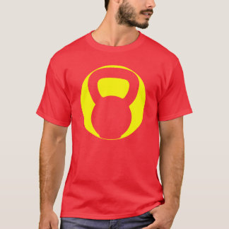 T-shirt grande do Oval do logotipo de Kettlebell