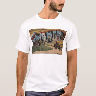 T-shirt Grande letra ScenesWyoming de Wyoming (vaqueiro)