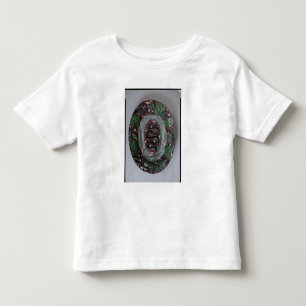 T-shirt Grande prato oval moldado no alivio