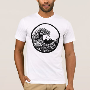 T-shirt Grande T de Hokusai da onda
