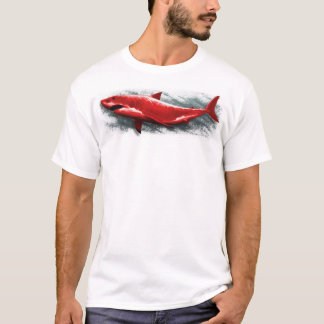 T-shirt Grande tubarão vermelho