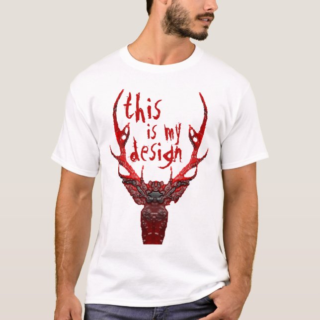T-shirt Grande veado de Hannibal - este é meu design (Frente)