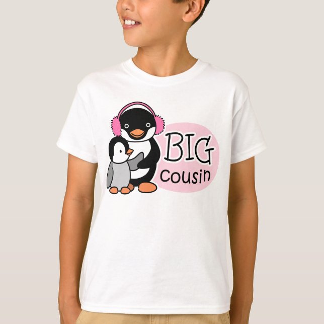 T-shirt grandes do pinguim do primo (Frente)