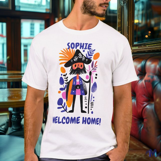 T-Shirt Graphic Home Pirate Personalizado (Criador carregado)