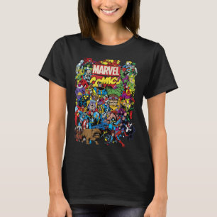 T-Shirt Graphic T - Grupo de Heroes da Marvel Hist