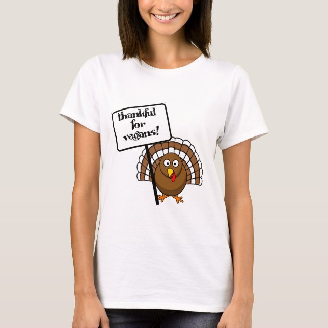 T-shirt Grato para vegans! (Frente)