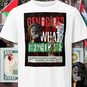 T-shirt gratuita na Palestina   Não ao Genocídio e