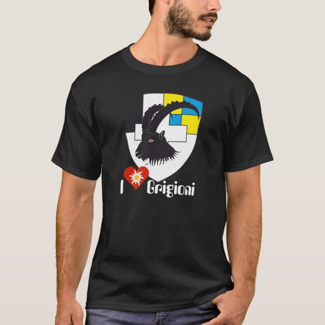 T-shirt Graubünden Grigioni Grischun Suíça Suisse Svizra (Frente)