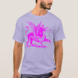 T-shirt Gravação de Dragões - Magenta