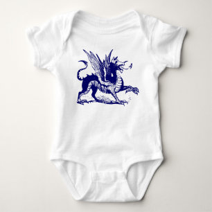 T-shirt Gravação de Dragões - Marinho Profundo