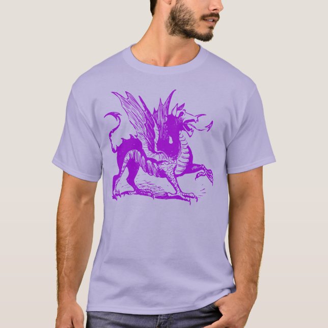 T-shirt Grave Dragão - Roxo (Frente)